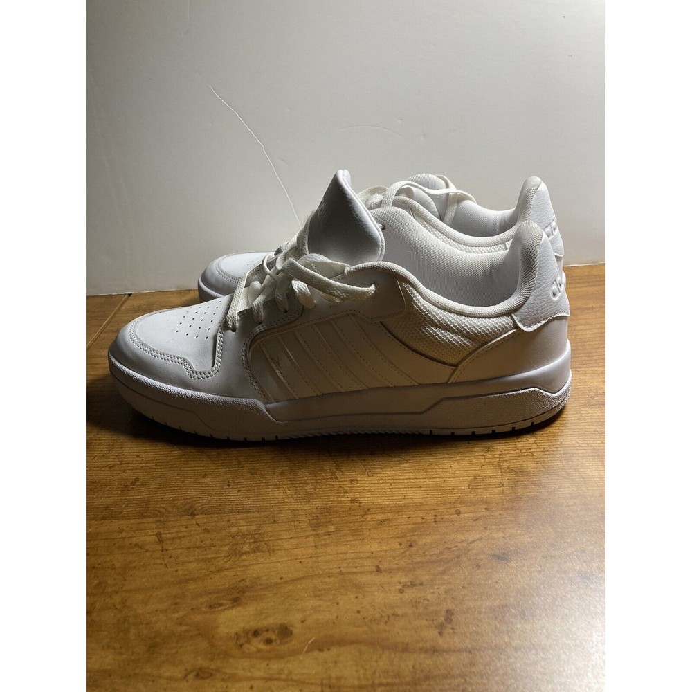 Adidas Mens Entrap Sneakers White EH1865 Leather Low Top Lace Up 11M